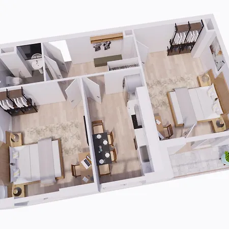 Apartament Falk Homes, 1 - Luxus City Apartment, Ideal Fuer Geschaeftsreisende & Familien - 70qm Mit Balkon, Arbeitsplatz & Parkplatz Im Zentrum Nuernbergs, Nahe Messe Norymberga
